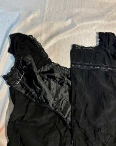 Black Cottagecore Dress
