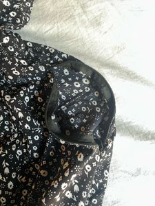 Floral Puff Sleeve Mini Dress