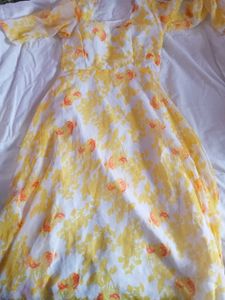 Floral Print Dress with dupatta