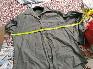 Gray Casual Men Shirt