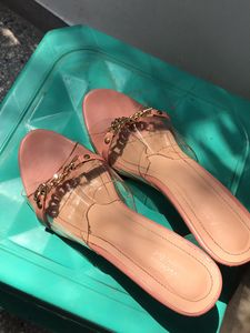 Pink Chain Sandals
