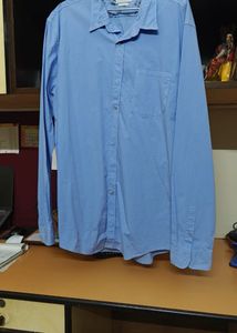 Light Blue Long Sleeve Zara Slim Fit Shirt