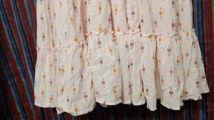 Embroidered Print Long Sleeve Flowy Gown