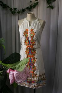 White Halter Dress