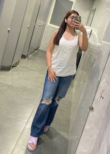 White Chikankari Top