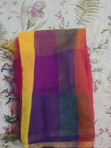 Women Poly silk Checkered Duppata