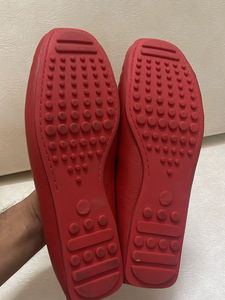 Red Leather Drish Loafers