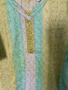 Bandhani Print Kurta Set with duppatta