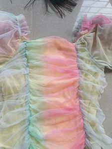 Rainbow Sheer Crop Top