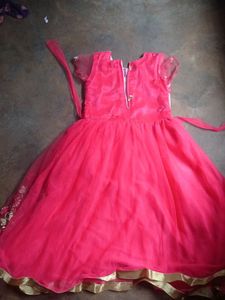 Pink Floral Embroidered Party Dress