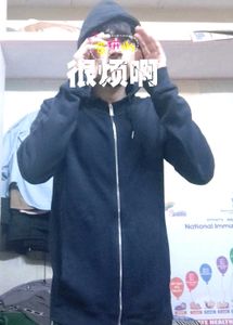 Zara  Zipper Dark Blue Hoodie