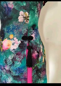 cheongsam Floral Print Dress