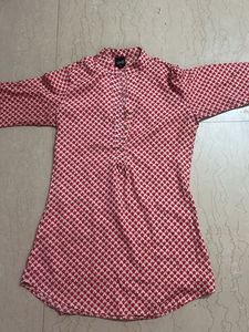 Kurta Set With Duppatta Free Red Heart Design Top