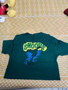 Cute Snoopy Graphic Cropped T Shirt | Crop Top