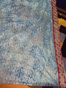 Elegant Blue Embellished Saree