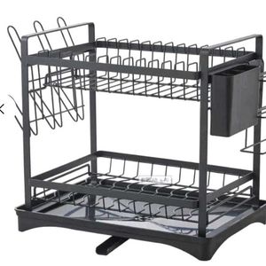 Plate Parade Double Dish Rack-WHITE