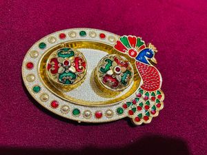 Decorative Pooja haldi kumkum Peacock new wdt ta