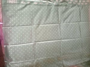 Elegant Green Printed Semi Silk Saree