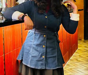 Denim Jacket with Fur Trim