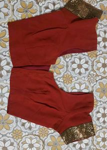 Elegant Red &amp; Gold Floral Sari