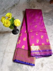 Pink &amp; Gold Saree
