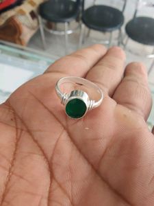 Emerald Sterling Silver Ring