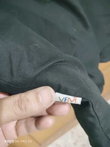 Stylish Black Vest with Red Stripes