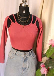 Trendy Cutout Long Sleeve Top