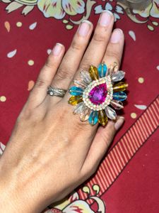 Sparkling Crystal Flower Brooch