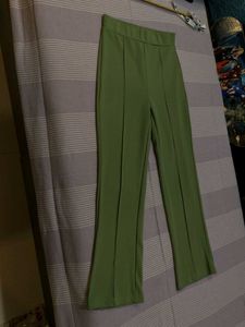 Green Flared Leggings