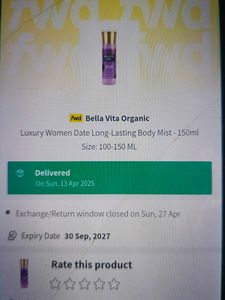 Bella Vita Date Woman Lotion+Body mist Set