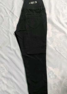 High-Waisted Black Jeans