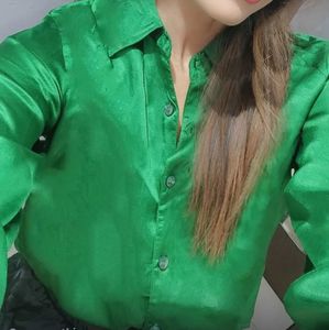Classic Green Satin Shirt