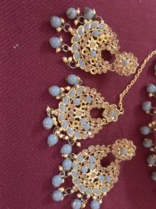 Grey And Golden Jewelry Set