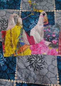 Mirror Work Blouse And Saree