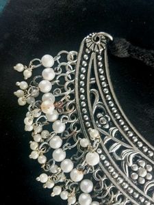 Oxidised Silver Choker