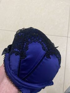 Vintage Elegant Imported Blue Lace Bra