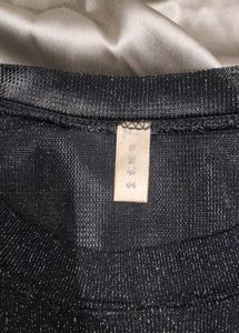 black shimmer inner top