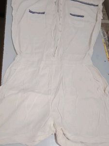 White Embellished Jumpsuit