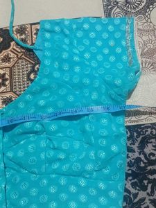 Elegant Blue Embellished Saree with stiched blouse