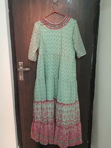 Mint Green Embellished Maxi Dress