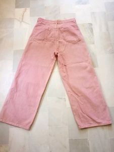 Pink Baggy Straight Pants