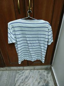 Blue striped t-shirt