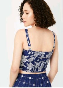 Floral Embroidered Crop Top