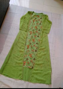 Green Floral Print Kurti