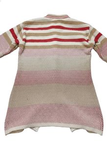 Striped Knit Cardigan Sweater