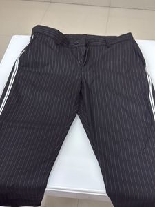 men Striped Black Pants
