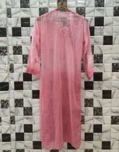Pink Chikankari Mirror  Set