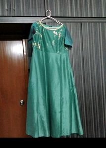 Indya Silk Gown Xl Size Side Zip Open
