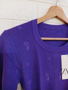 Purple Knit Sweater